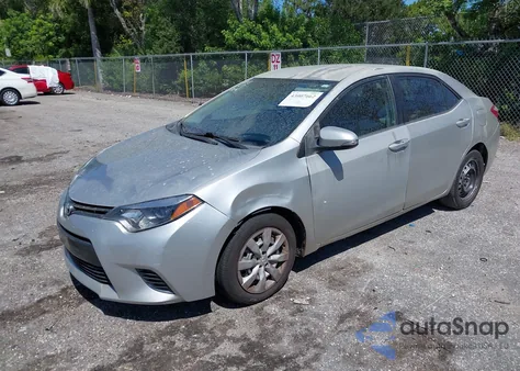 2015 Toyota Corolla Le из США, поврежденный, VIN 2T1BURHE3FC474413